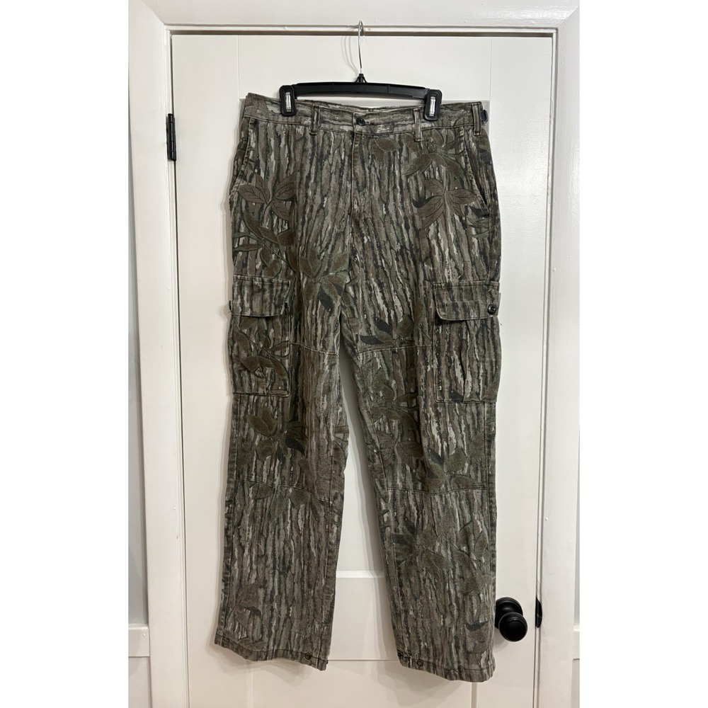 Vintage Gander Mountain Real Tree Men's 36x30 Tree Bark Camo Cargo Pants